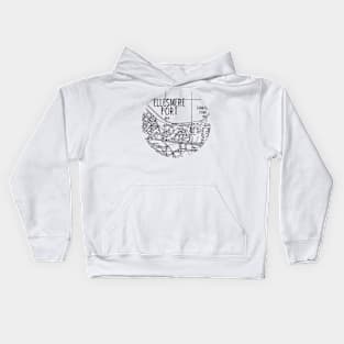 Ellesmere Port Map (B&W) Kids Hoodie